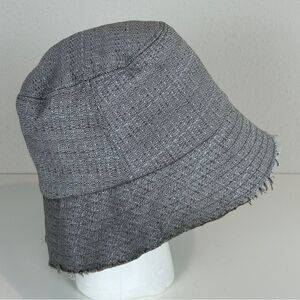 Nordstrom Woven Grey Bucket Hat OS